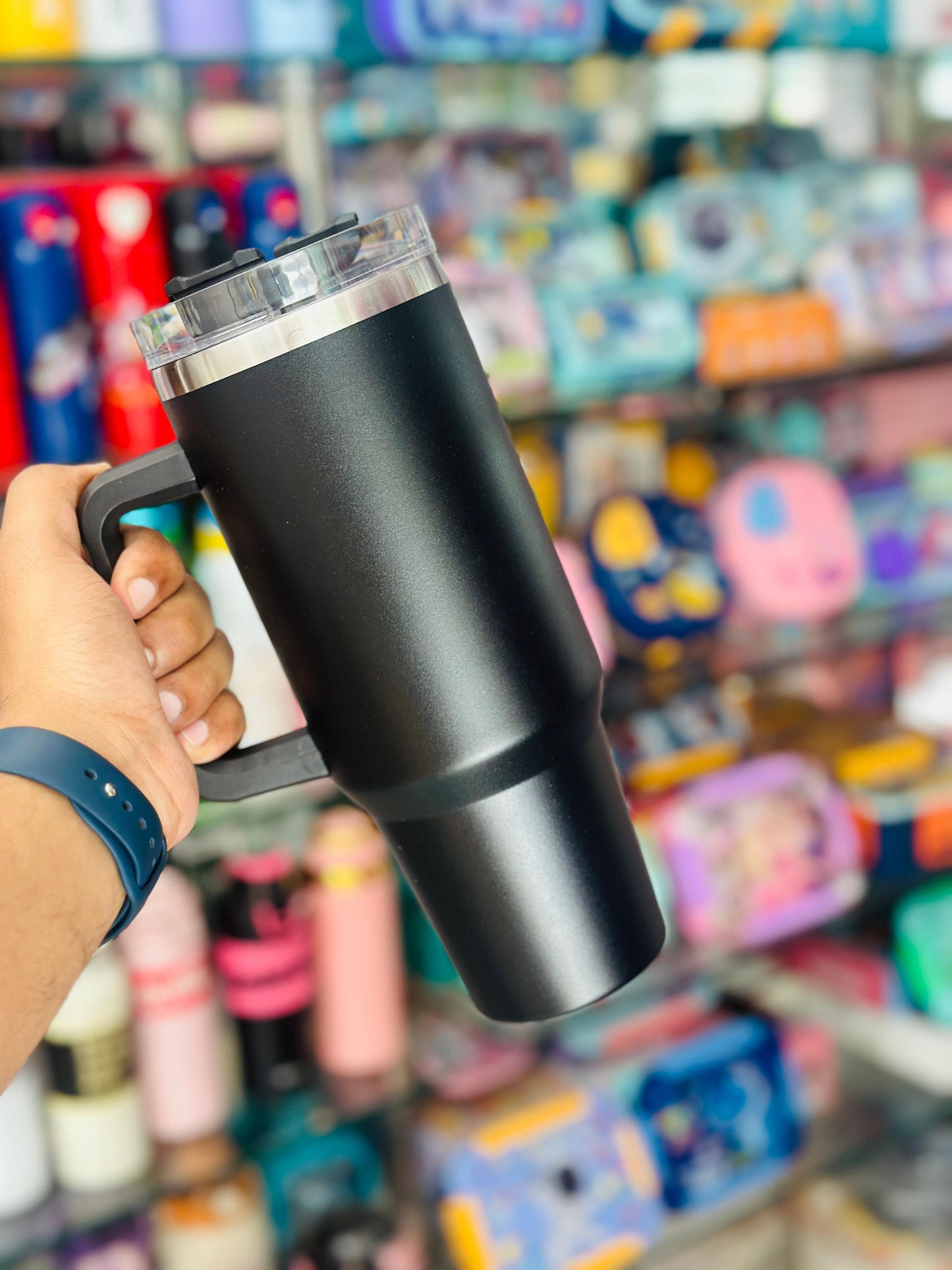 Personalized 1200 ml Stainless Steel Insulated Tumbler with Handle and Straw
