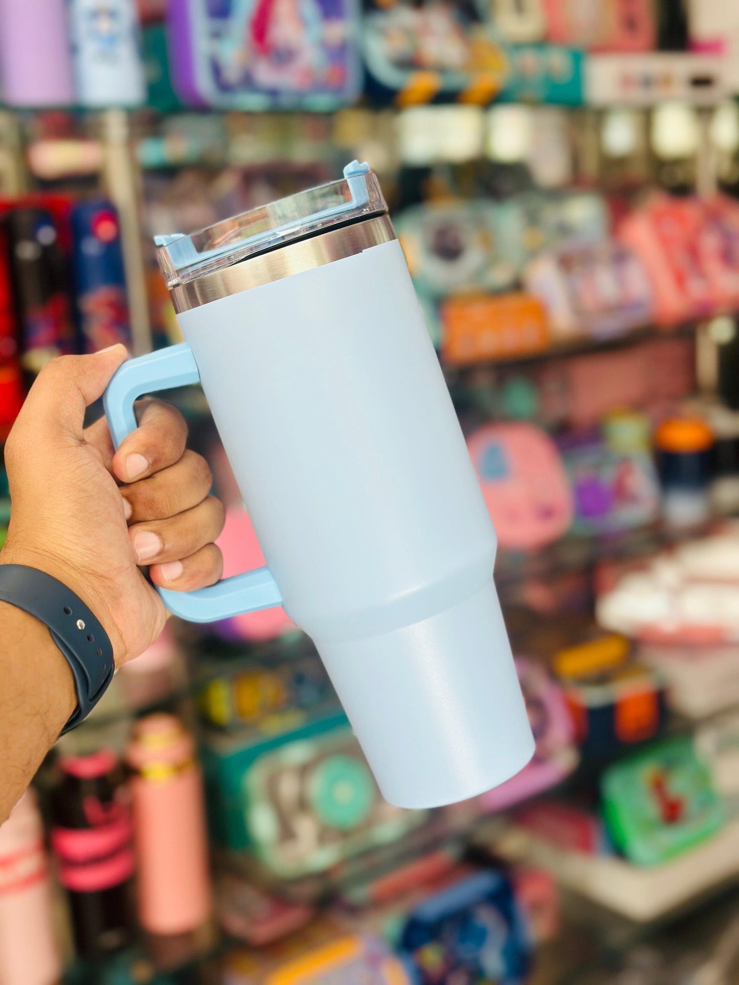 Personalized 1200 ml Stainless Steel Insulated Tumbler with Handle and Straw