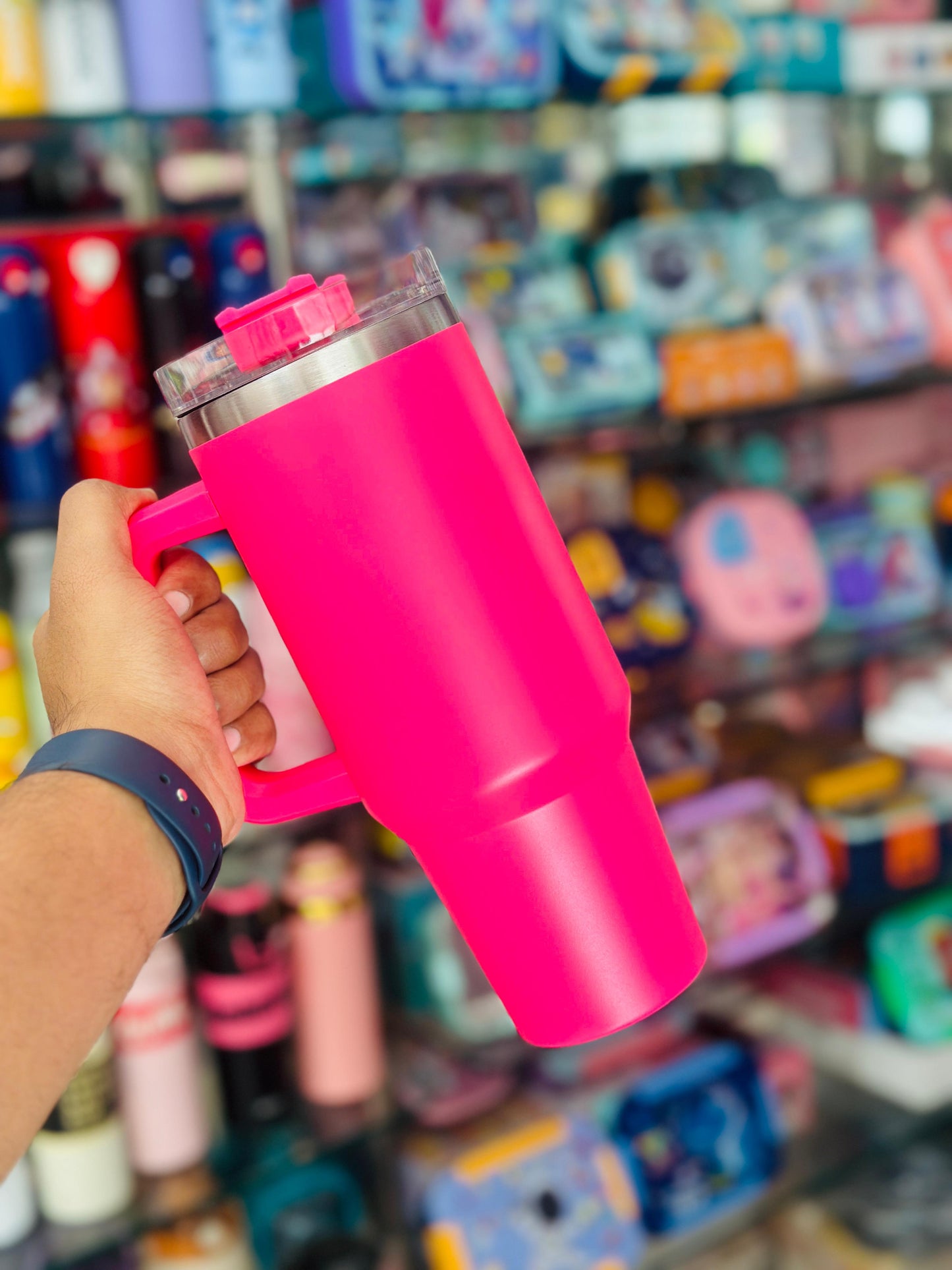 Personalized 1200 ml Stainless Steel Insulated Tumbler with Handle and Straw