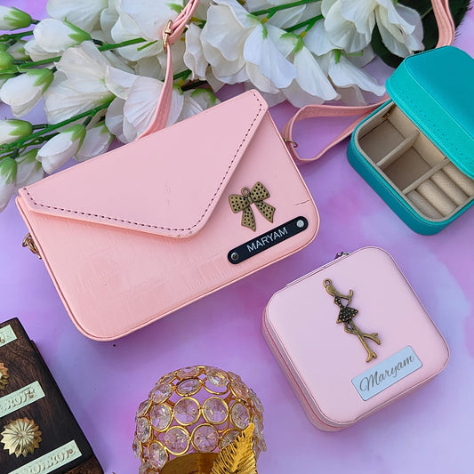 Croc sling + Jewellery organizer box for women