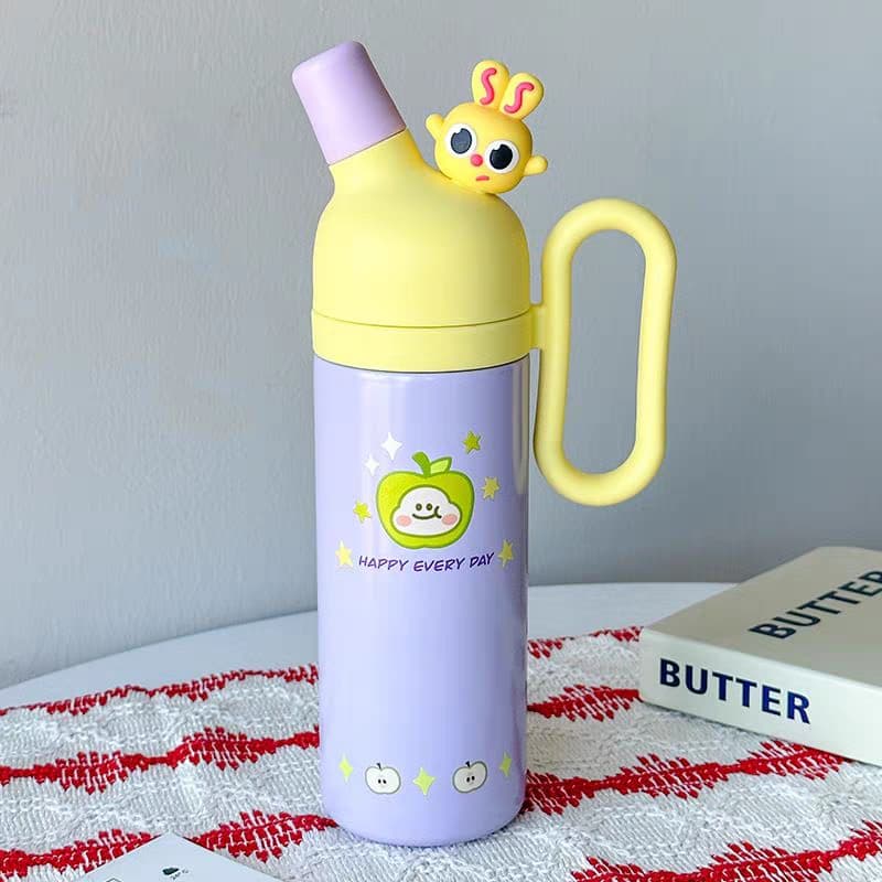 Cute Kawaii 800ml Tumbler – Stainless Steel Double-Walled Insulated Cup