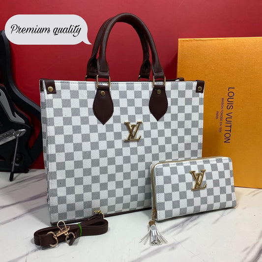 Luxury Designer-Inspired Tote Bag & Wallet Combo