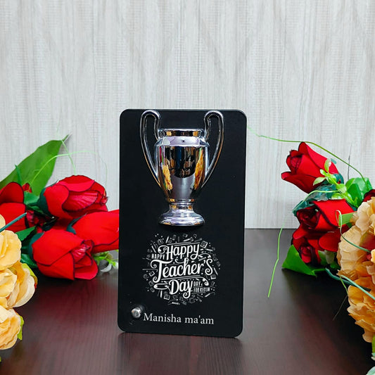 Teacher’s Day Metal Trophy – Customizable Gift