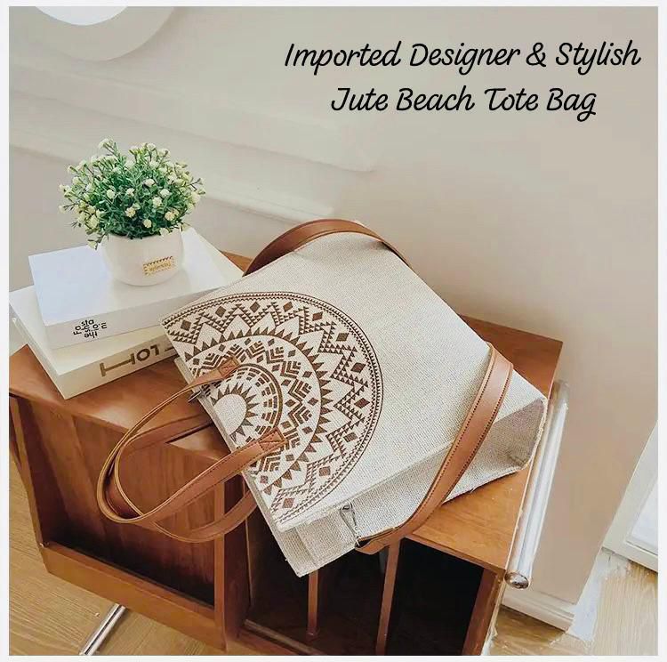 Designer Jute Tote Bag – Durable and Stylish for Everyday Use