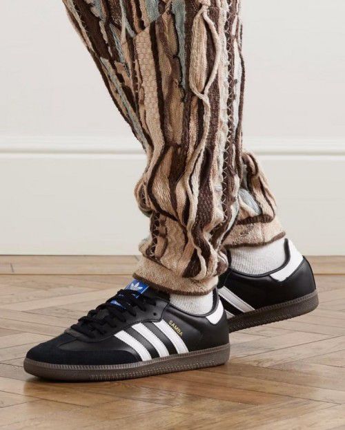 Samba Shoes for Girls – Classic White & Black Sneakers with Gum Sole | Sizes 35–40 | With Brand Box & Tags