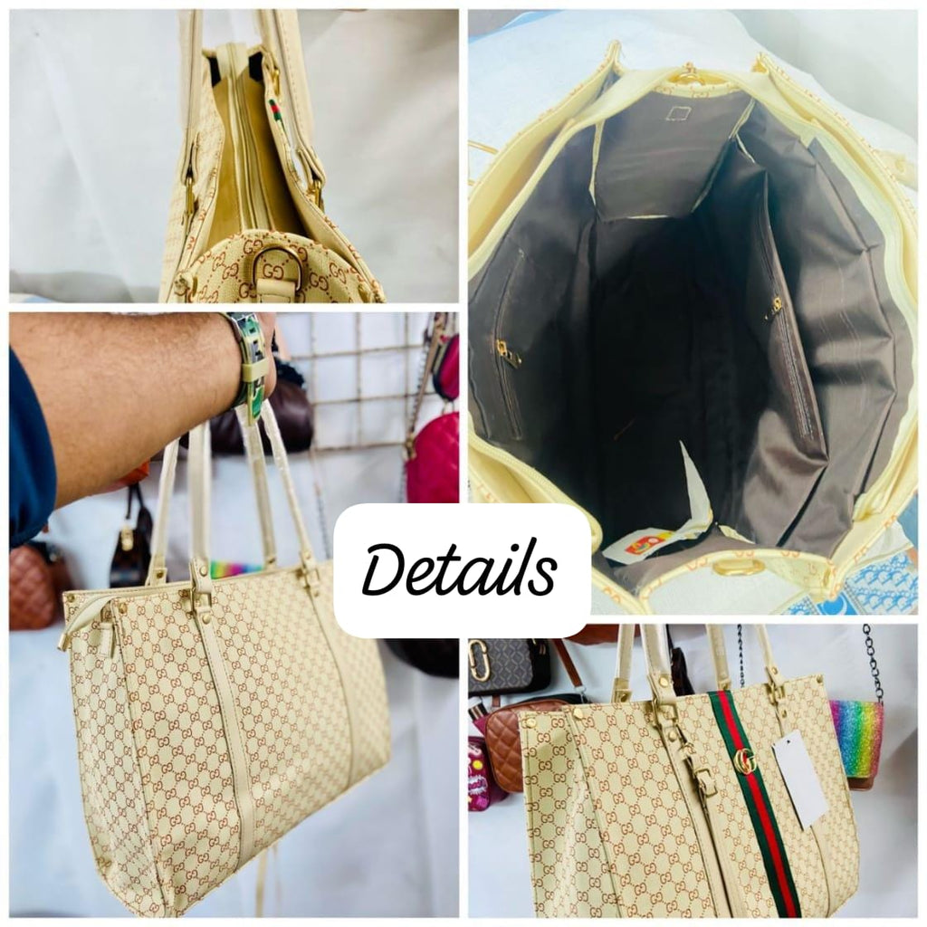 Gucci Structured Tote Bag – Premium Imported Luxury Carryall – Spacious, Stylish & Versatile