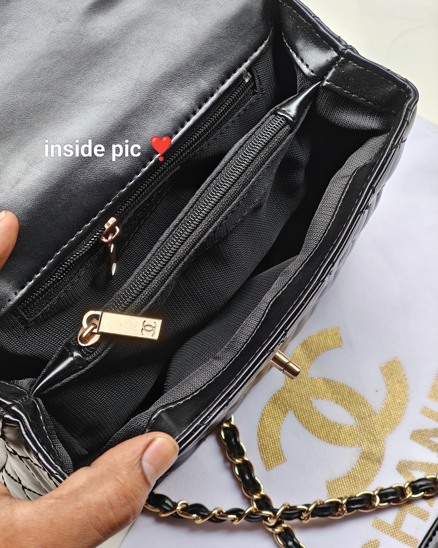 Chanel Flap Handbag for Women | Premium Triple-Partition Design | 9 x 6 inches