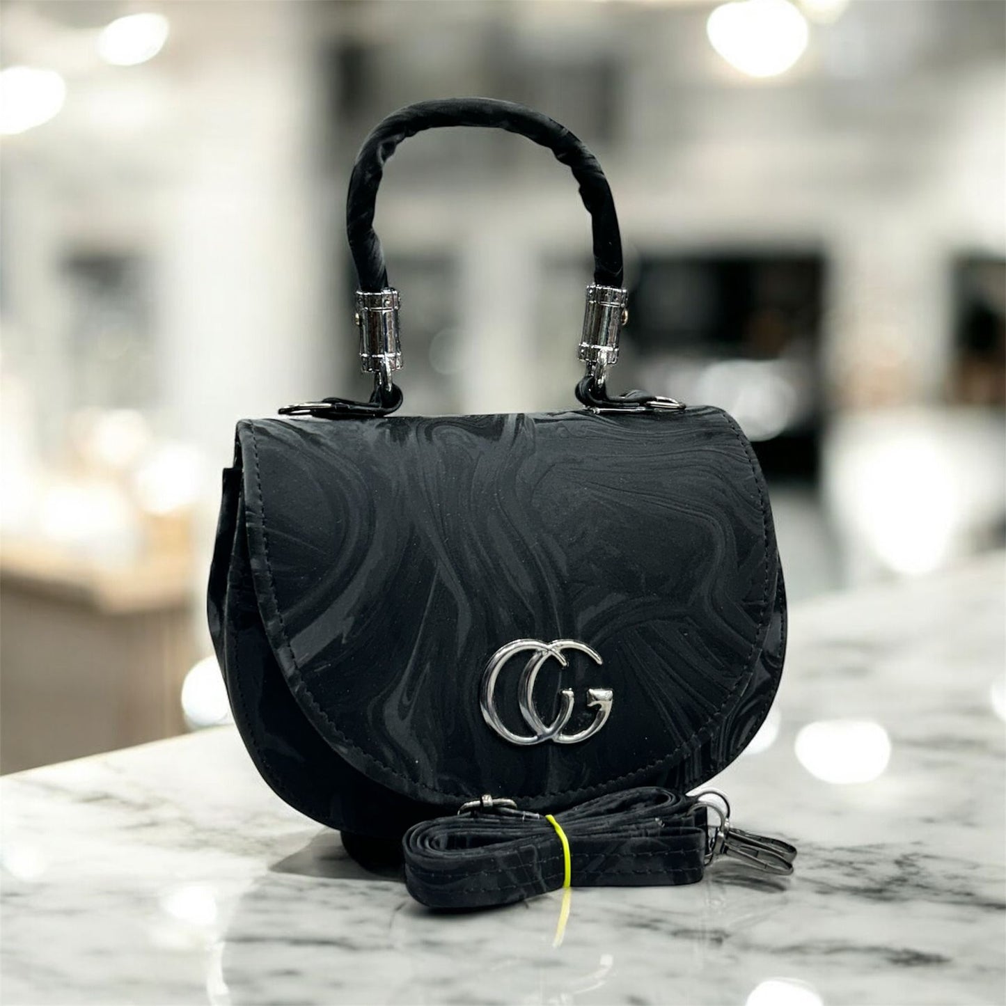 Gucci Hand + Sling Crossbody Bag | Stylish PU Leather | 2 Compartments | Adjustable Long Belt