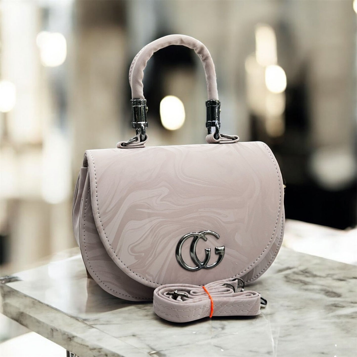 Gucci Hand + Sling Crossbody Bag | Stylish PU Leather | 2 Compartments | Adjustable Long Belt