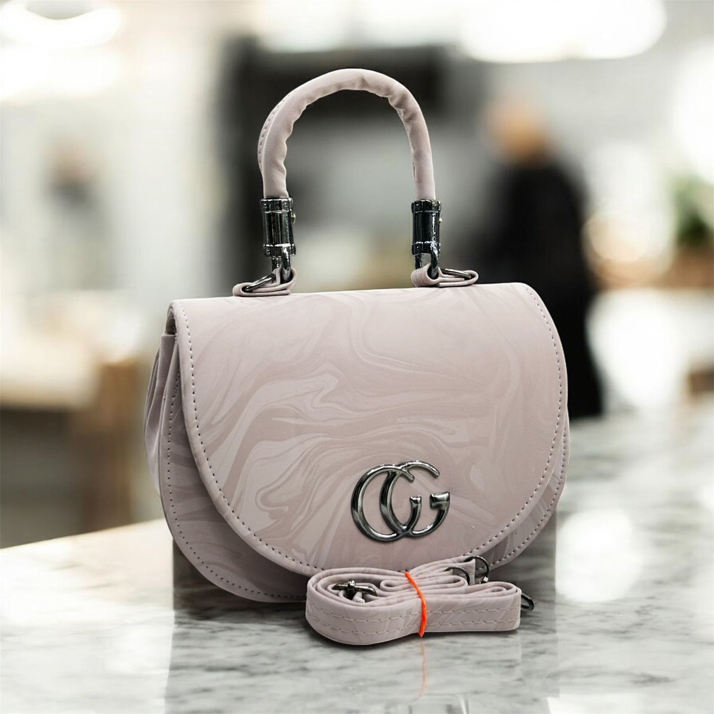 Gucci Hand + Sling Crossbody Bag | Stylish PU Leather | 2 Compartments | Adjustable Long Belt