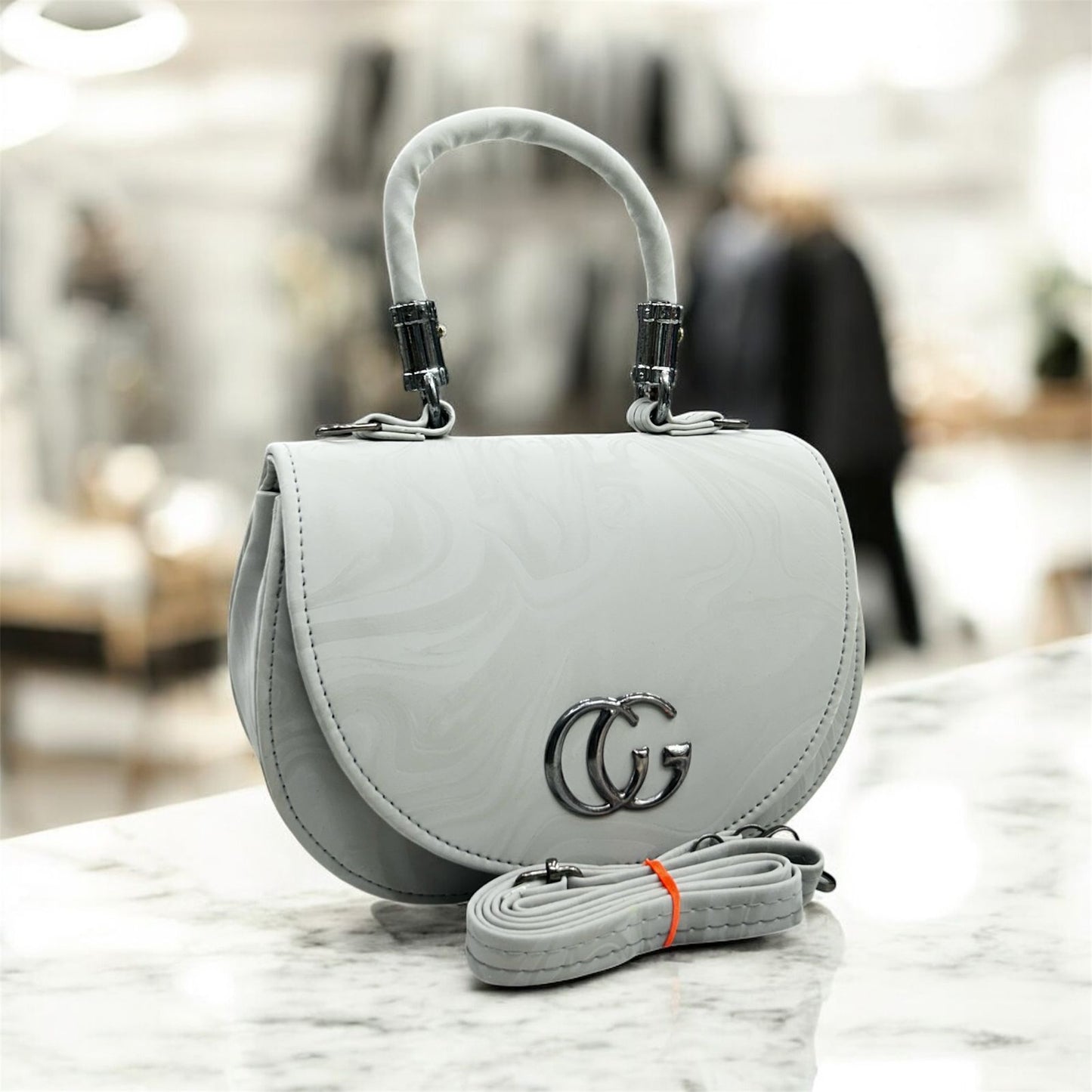 Gucci Hand + Sling Crossbody Bag | Stylish PU Leather | 2 Compartments | Adjustable Long Belt