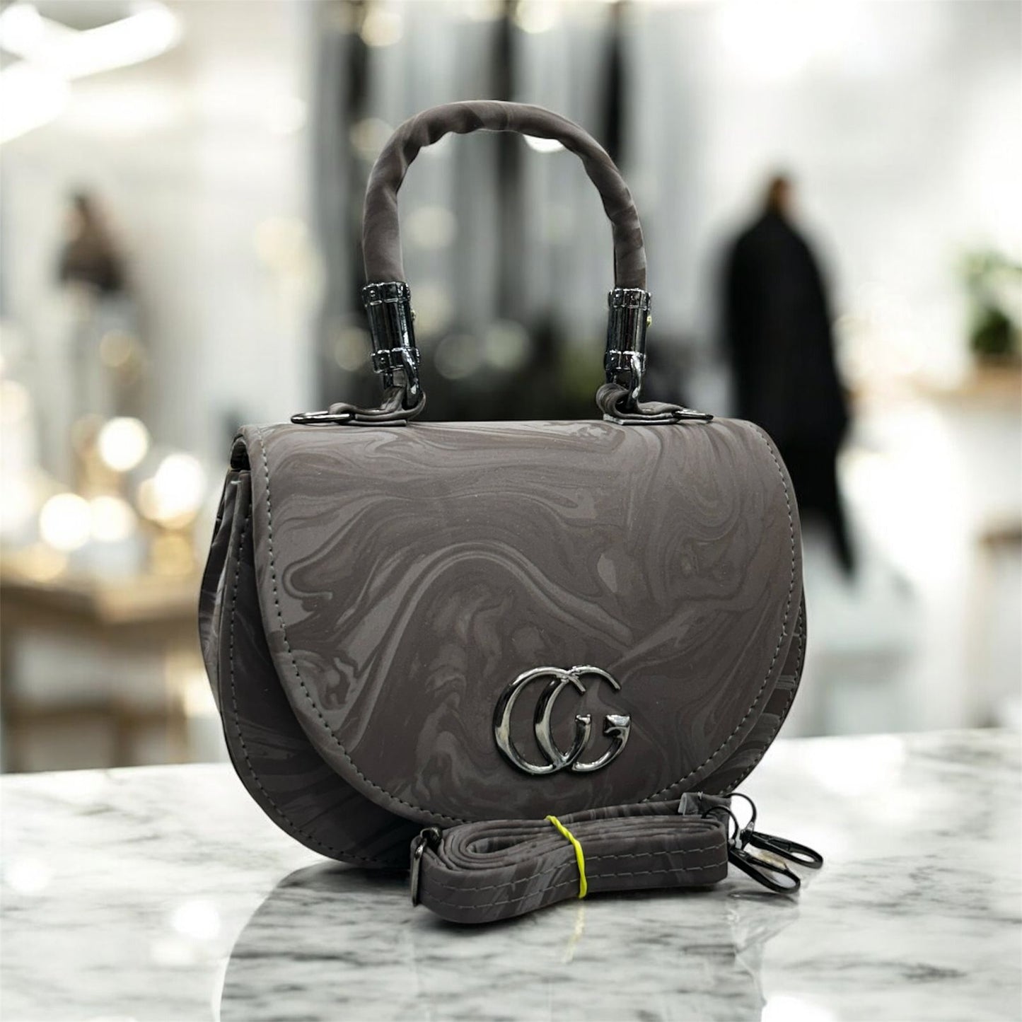 Gucci Hand + Sling Crossbody Bag | Stylish PU Leather | 2 Compartments | Adjustable Long Belt