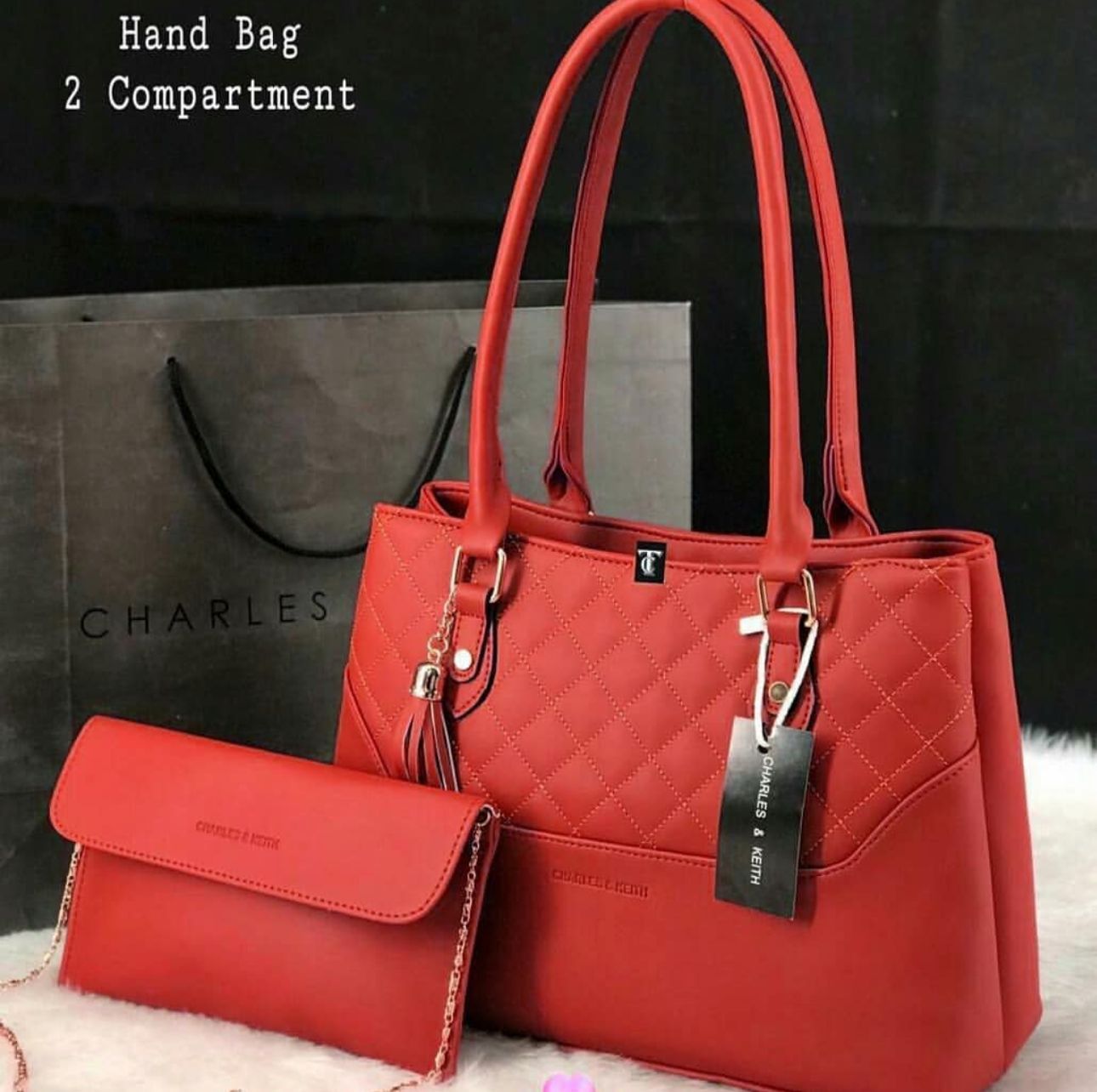 Charles & Keith Handbag – 2 Piece Set