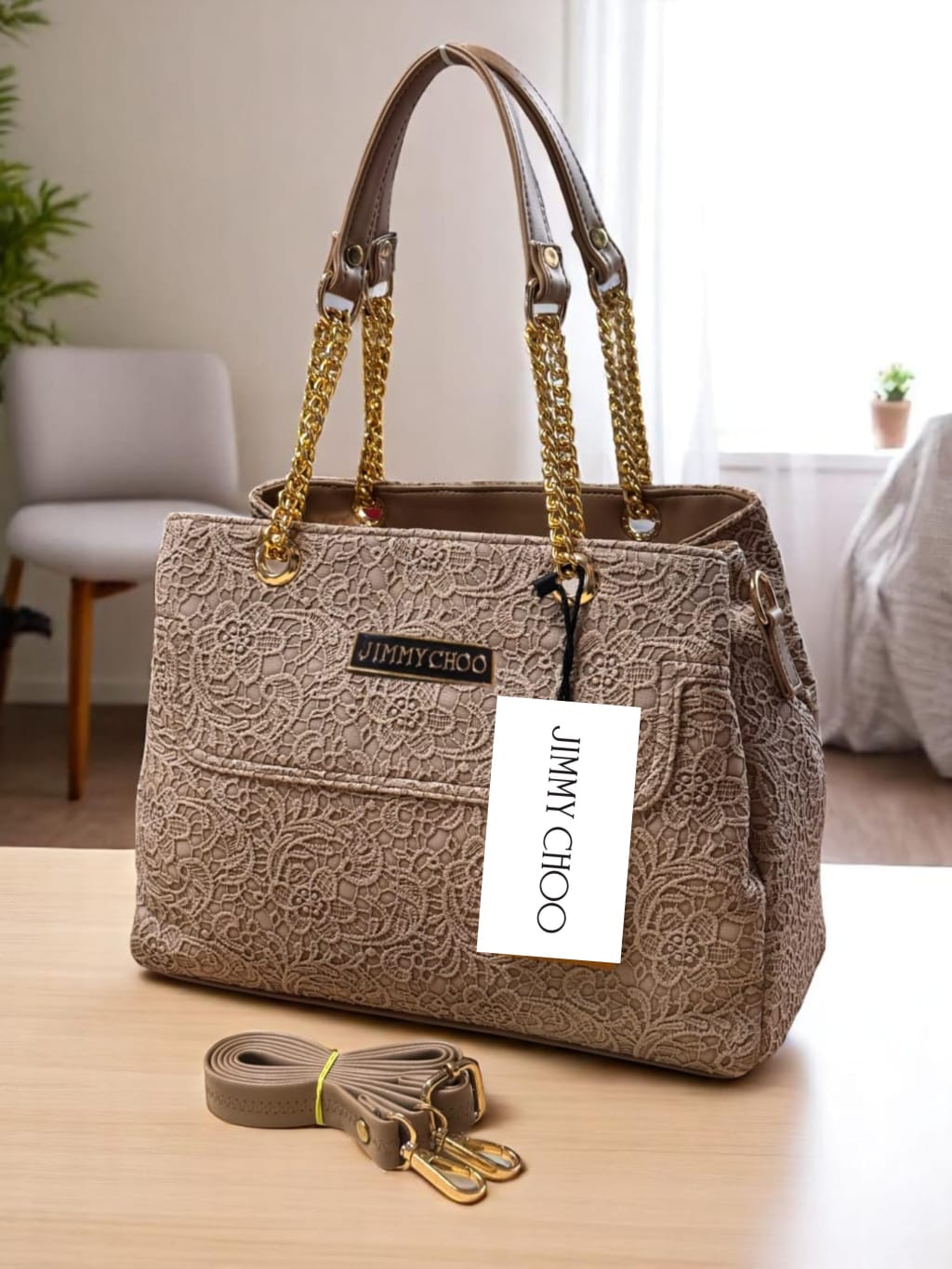 Jimmy Choo Luxury 3-Zip Leather Sling & Handbag