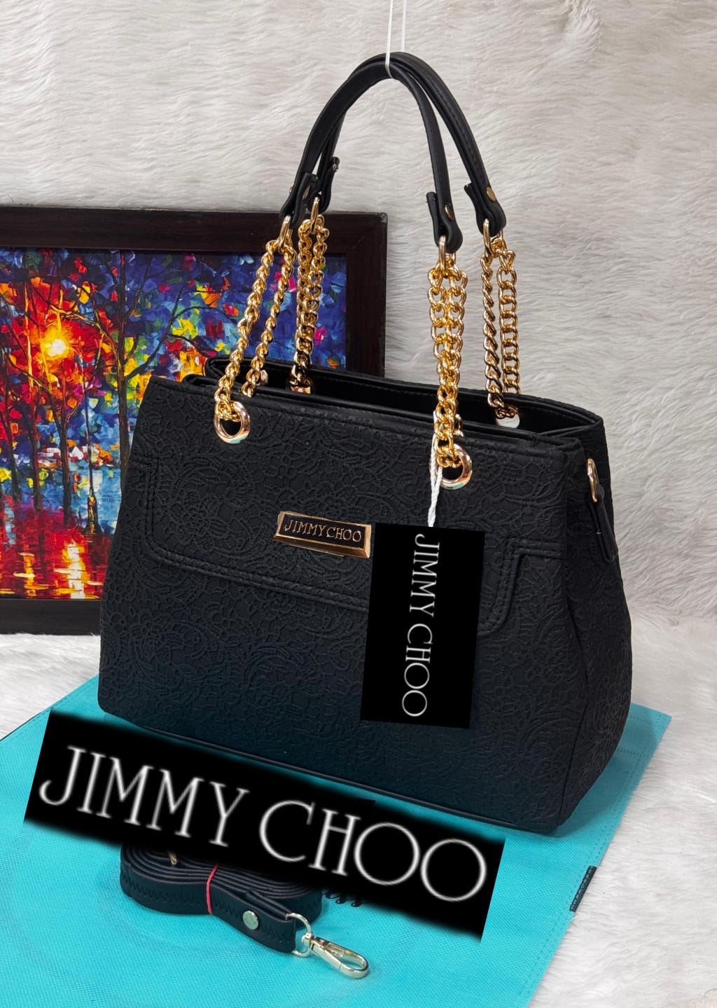 Jimmy Choo Luxury 3-Zip Leather Sling & Handbag