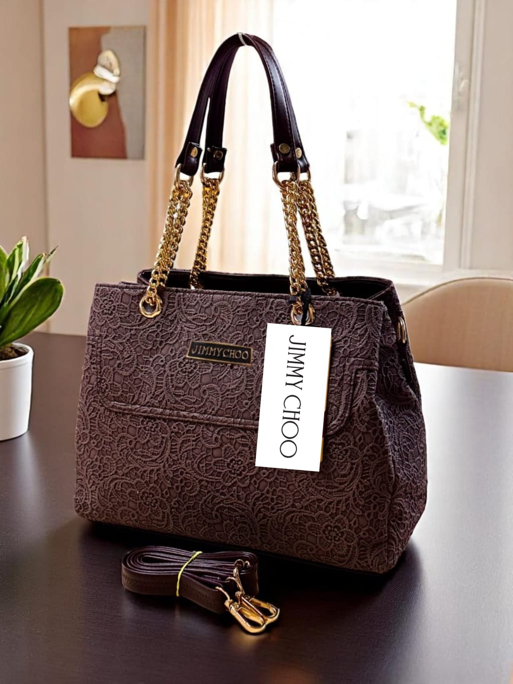 Jimmy Choo Luxury 3-Zip Leather Sling & Handbag