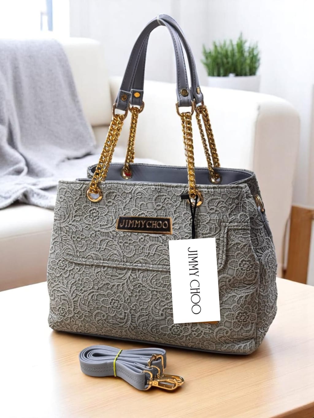 Jimmy Choo Luxury 3-Zip Leather Sling & Handbag