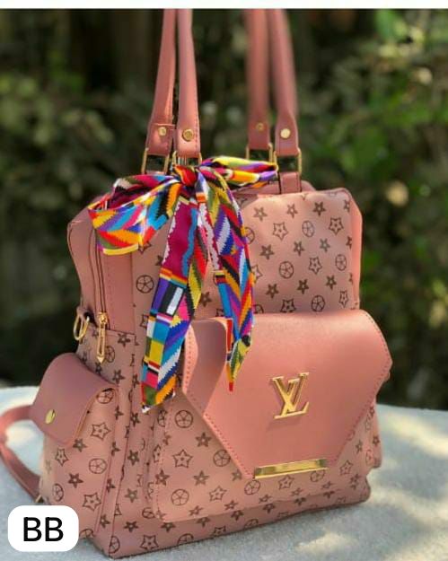 LV  2-in-1 Handbag & Backpack | Vegan PU Leather | Multi-Compartment | 10 x 12.5 inches