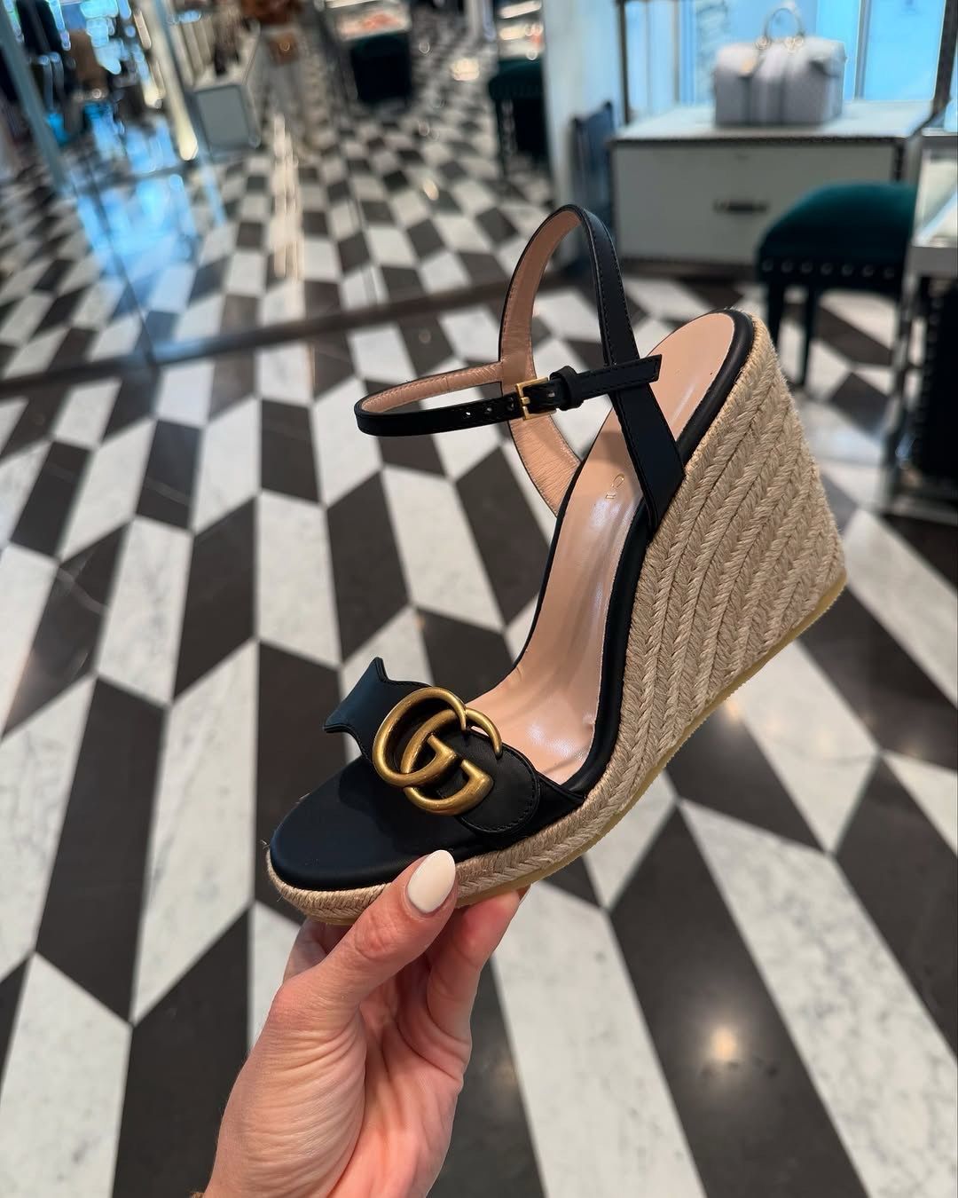 GUCCI Natural Jute Imported Collection | Premium Turkey Design | Size 36–41 | 3 Inch Heel