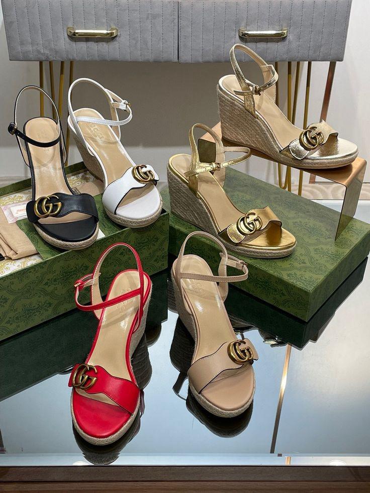 GUCCI Natural Jute Imported Collection | Premium Turkey Design | Size 36–41 | 3 Inch Heel