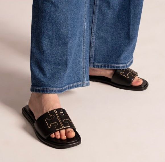 Tory Burch Double T Sport Slides for Women | Premium Quality | Sizes 36–41 (+ Big Sizes)