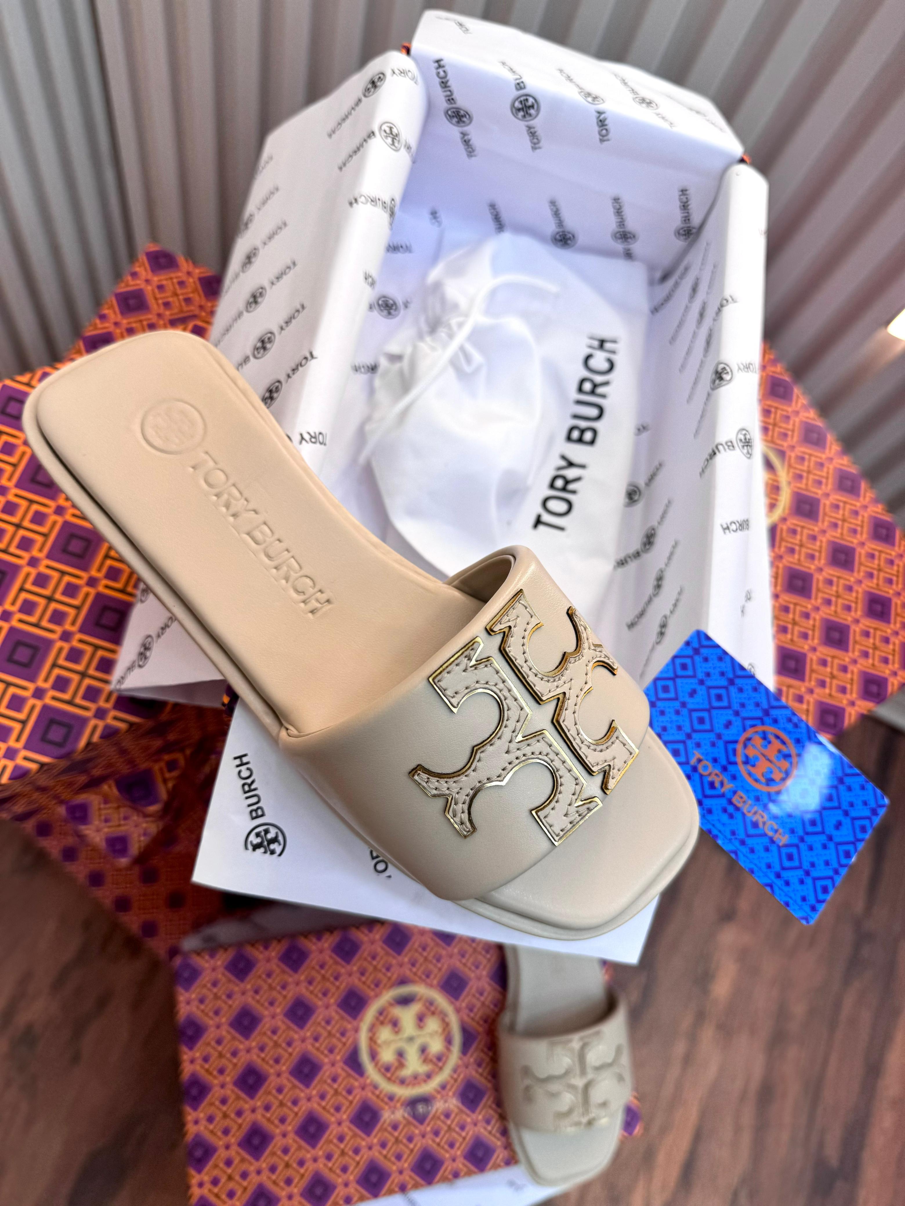 Tory Burch Double T Sport Slides for Women | Premium Quality | Sizes 36–41 (+ Big Sizes)