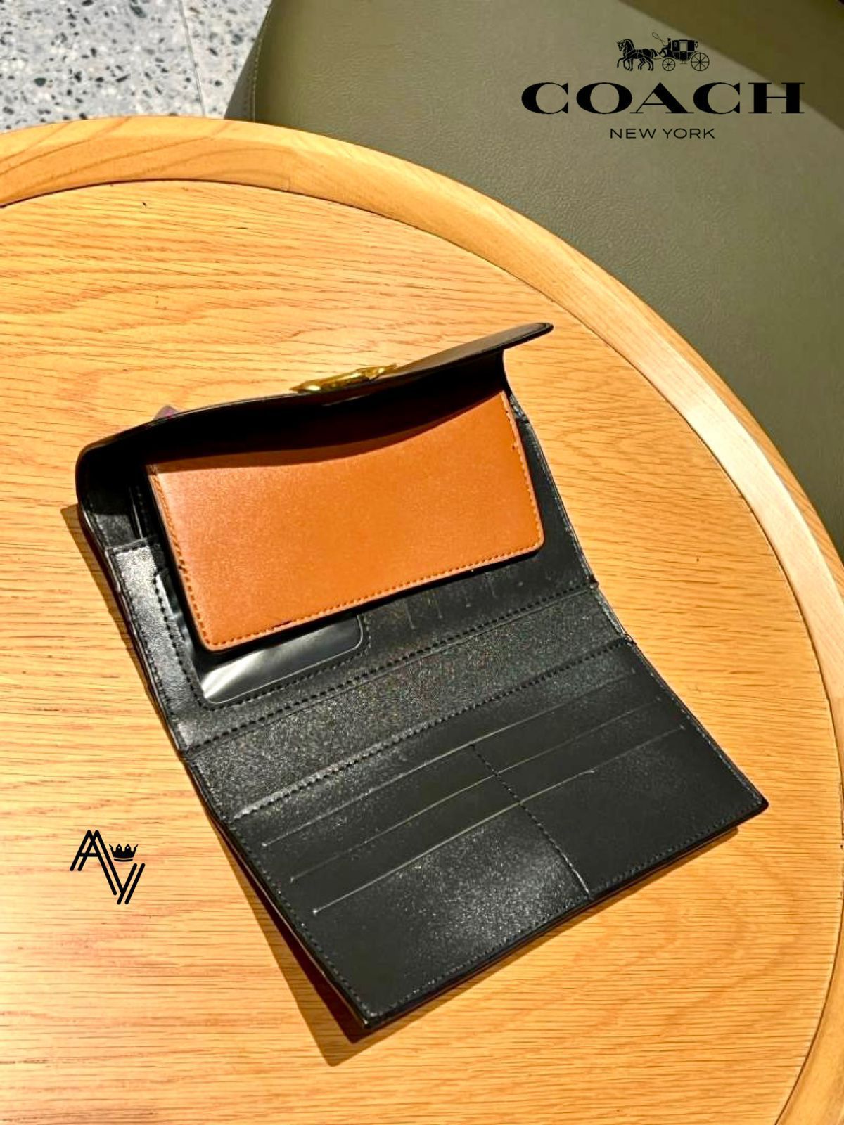 Coach Camellia Flower Card Wallet | Imported Premium Quality | With Dust Bag, Box & Authenticity Card