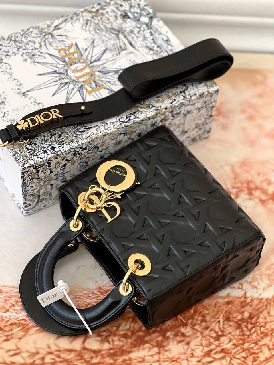 Christian Dior Lady D-Lite Bag | 12A Premium Quality | With Original Box & Dust Cover