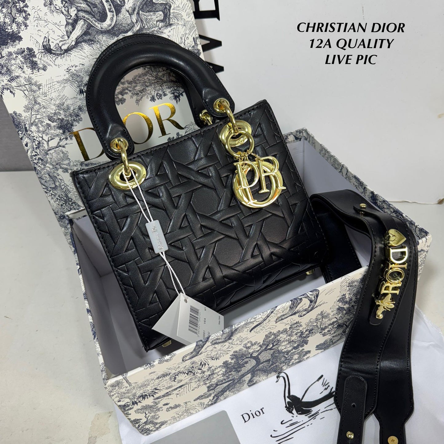 Christian Dior Lady D-Lite Bag | 12A Premium Quality | With Original Box & Dust Cover