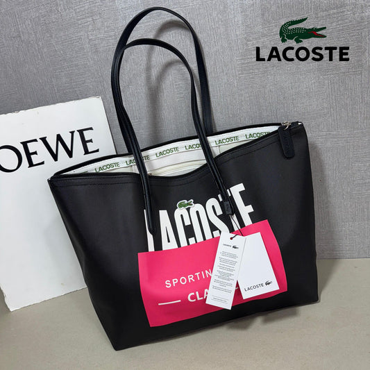 Lacoste Large Zip Tote Bag | Waterproof Shopper Tote | 10A Quality