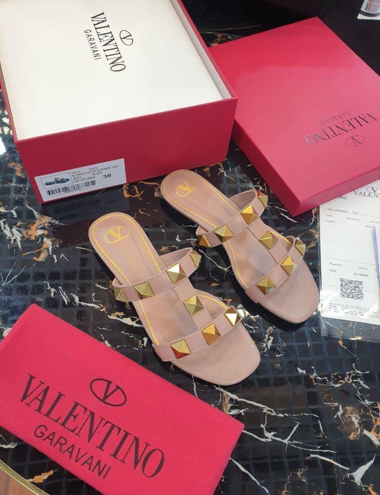 Valentino Signature Studded Flats – Premium Imported Luxury Edit