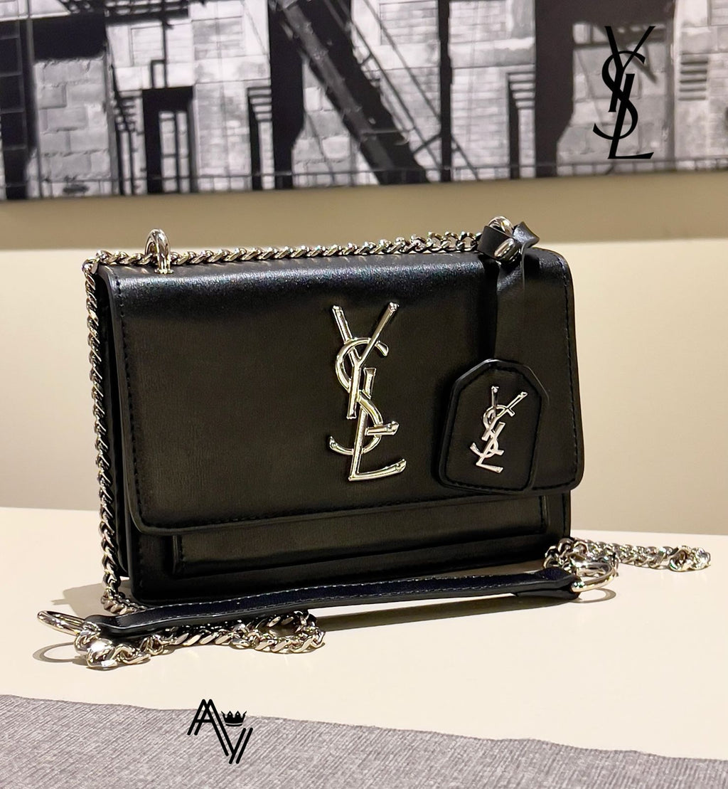 YSL Sunset Shoulder Bag – Black Edition