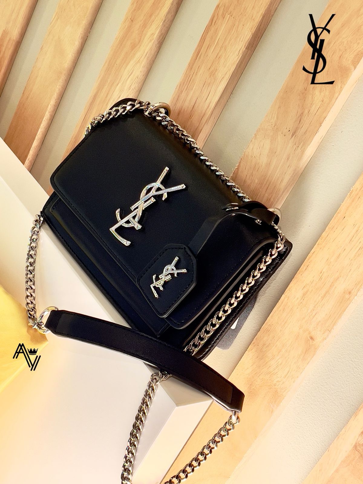 YSL Sunset Shoulder Bag – Black Edition