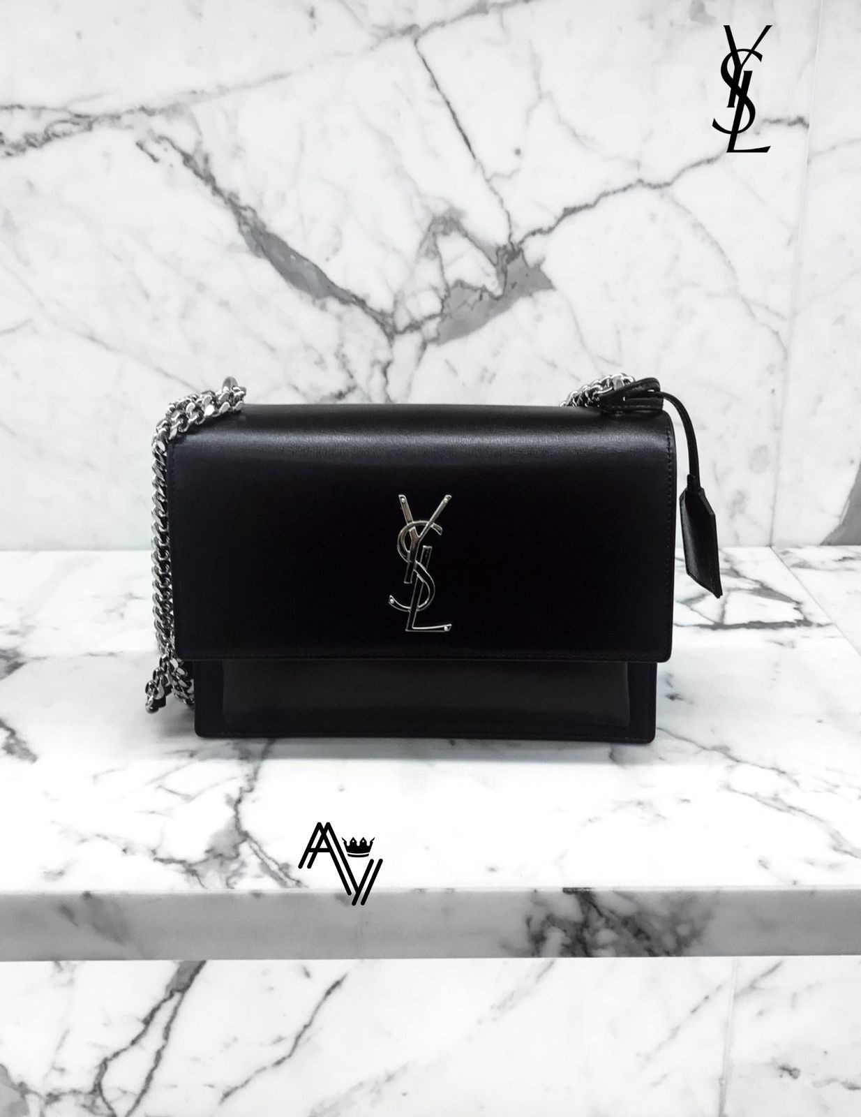 YSL Sunset Shoulder Bag – Black Edition