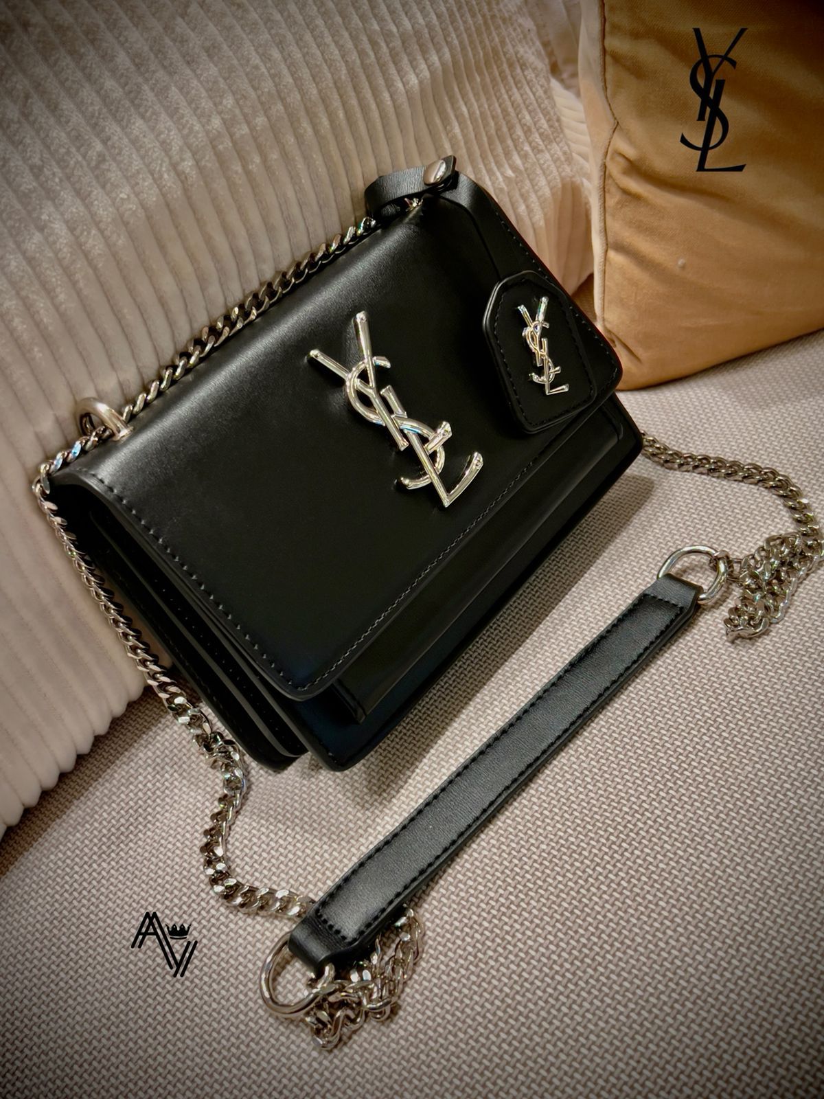YSL Sunset Shoulder Bag – Black Edition