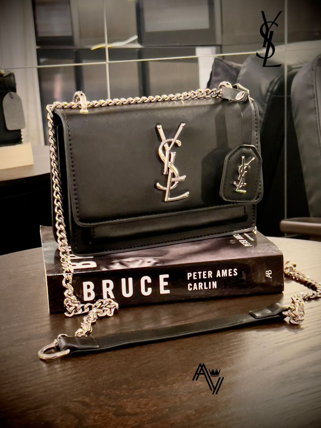 YSL Sunset Shoulder Bag – Black Edition