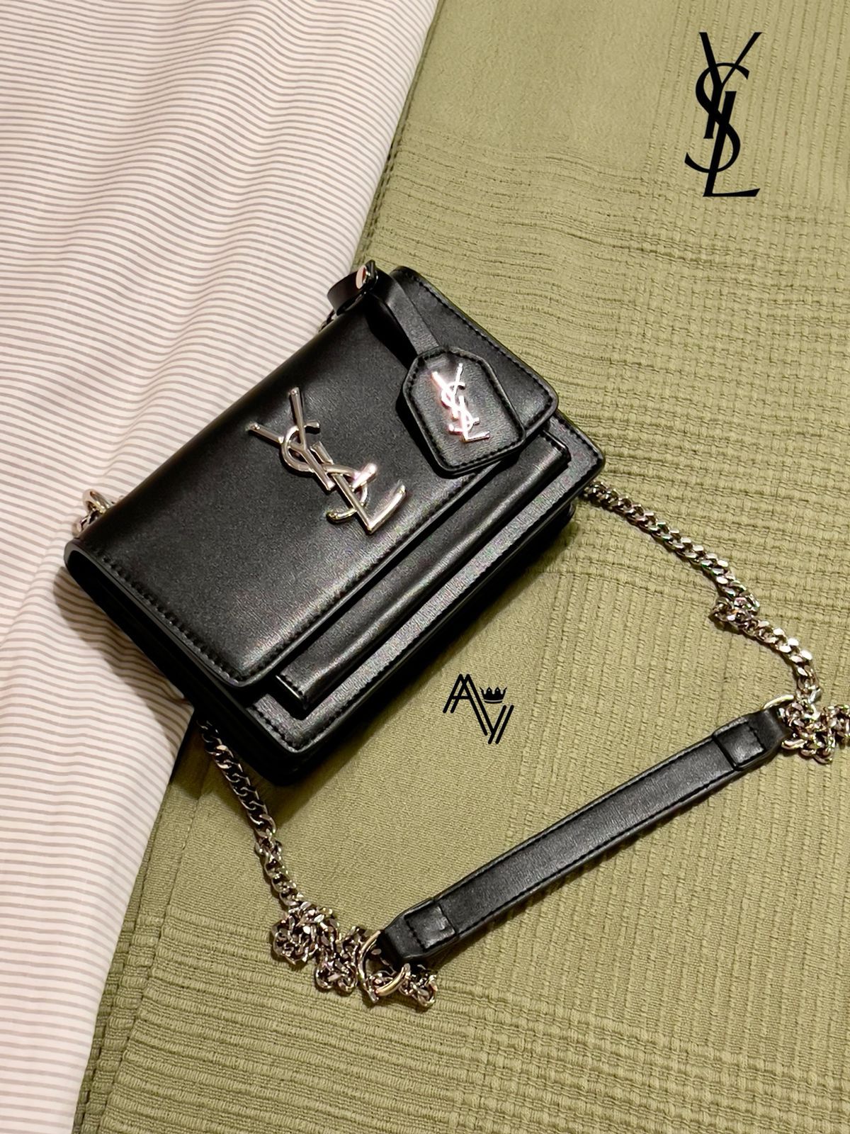 YSL Sunset Shoulder Bag – Black Edition