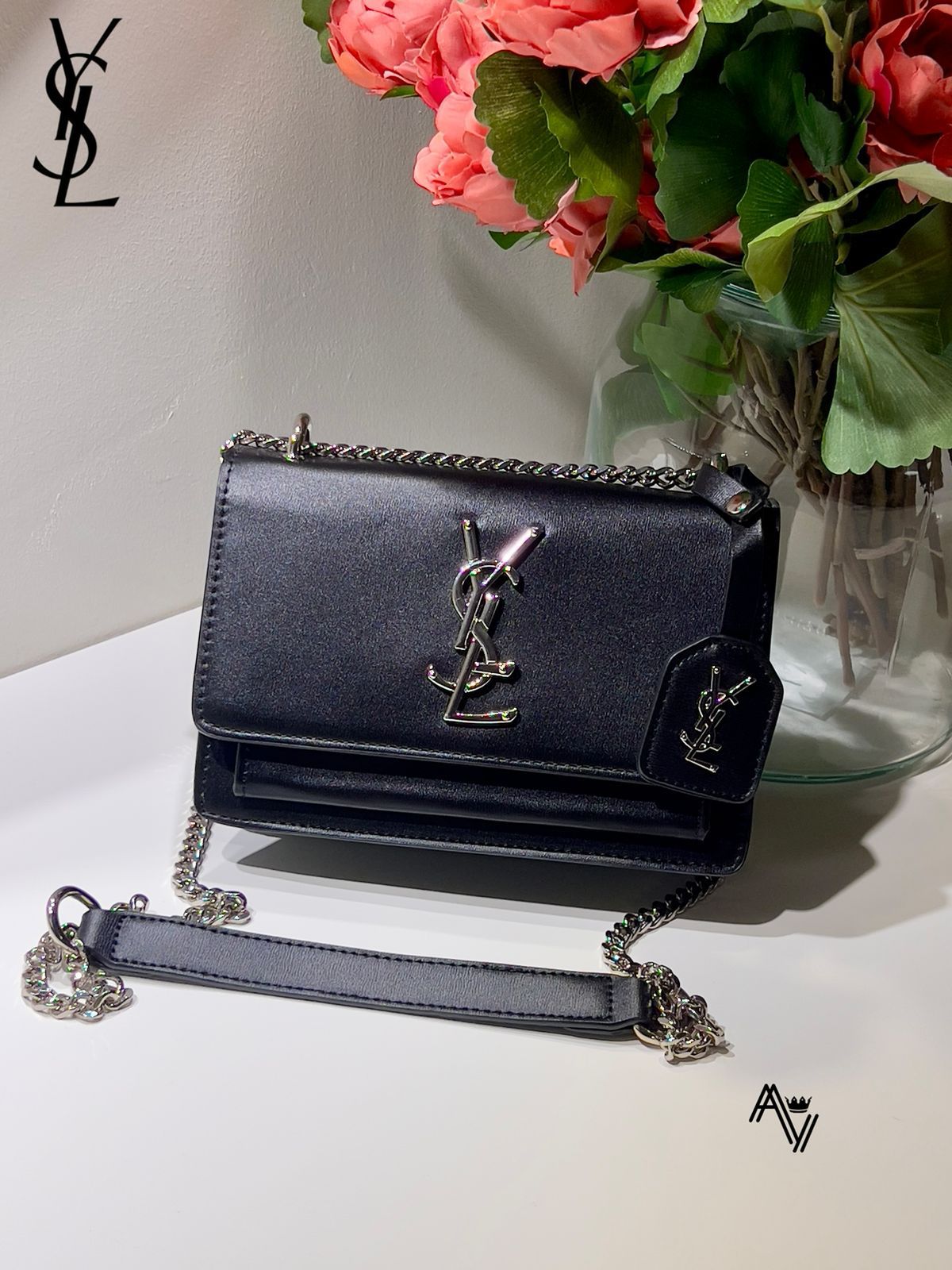 YSL Sunset Shoulder Bag – Black Edition
