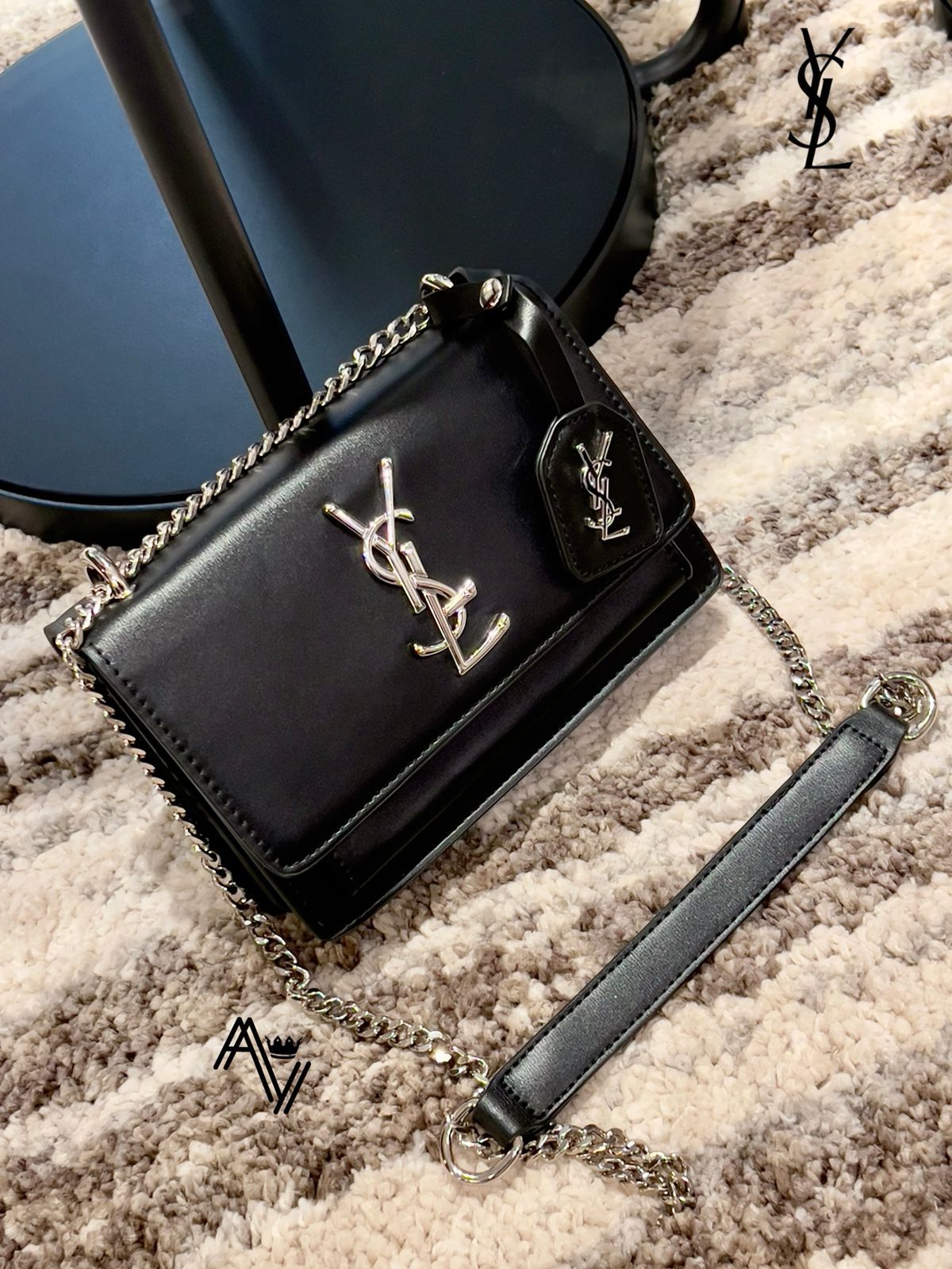 YSL Sunset Shoulder Bag – Black Edition