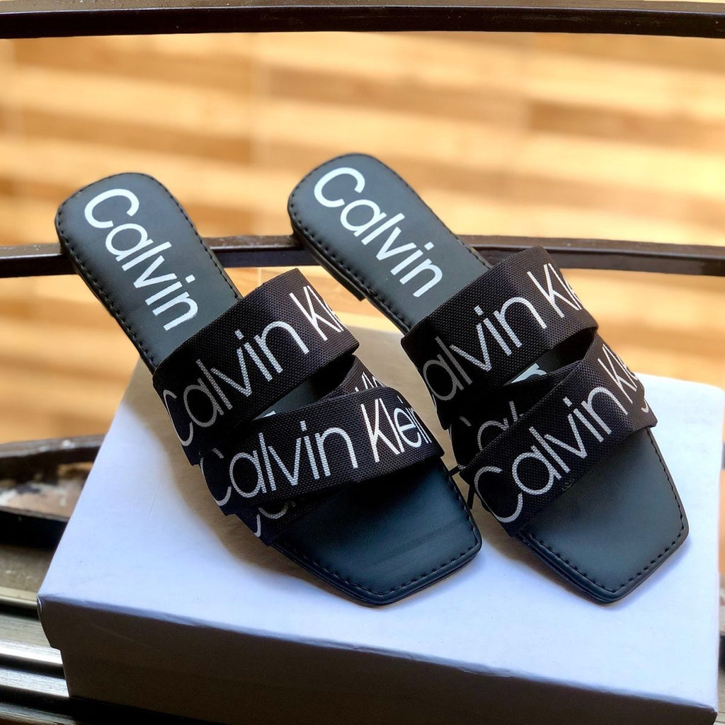 Calvin Klein Minimalist Signature Flats – Premium Imported woman footwear