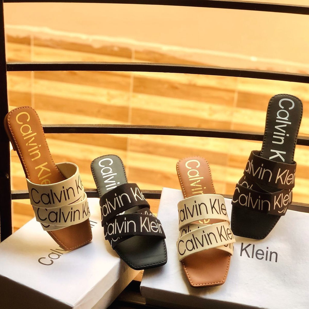 Calvin Klein Minimalist Signature Flats – Premium Imported woman footwear