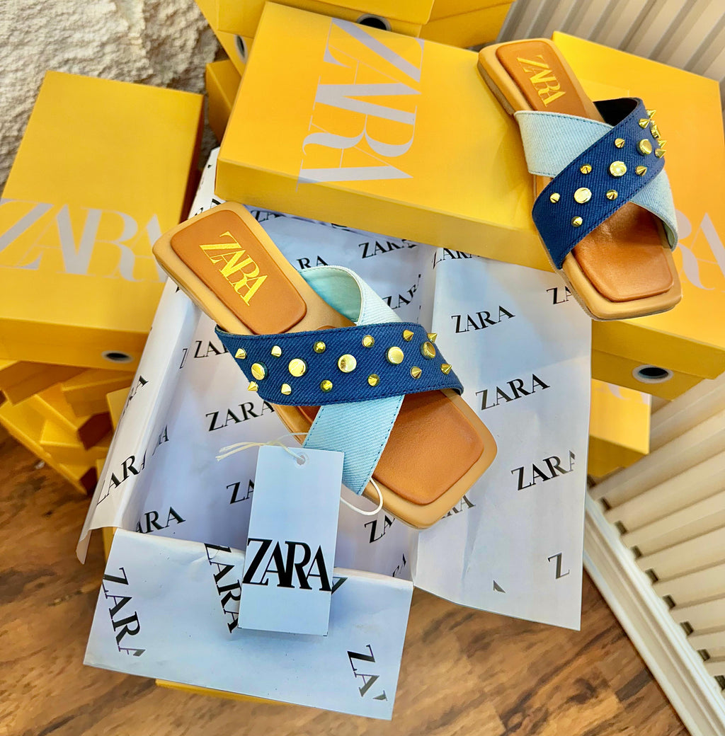 ZARA Denim Flats – Premium Quality Collection
