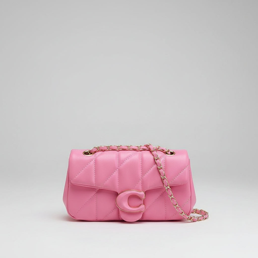 Pink Coach Tabby quilted handbag