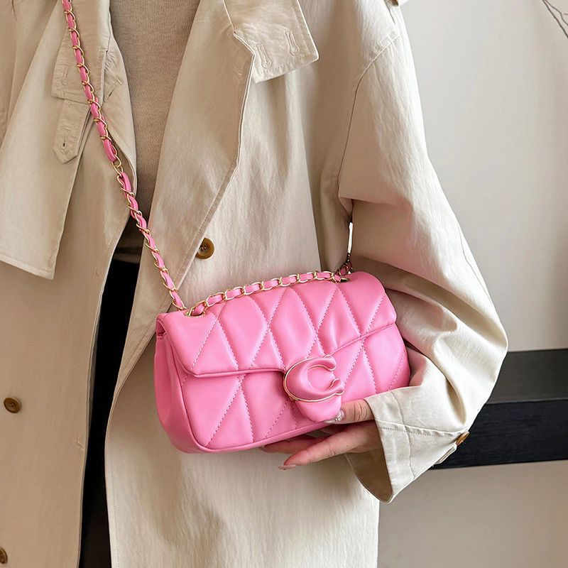 Pink Coach Tabby quilted handbag