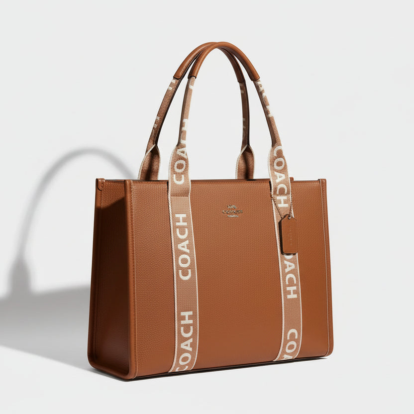 Brown Coach Large Smith Tote Bag