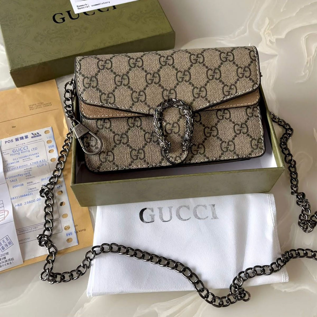 Beige Gucci Dionysus Mini 
