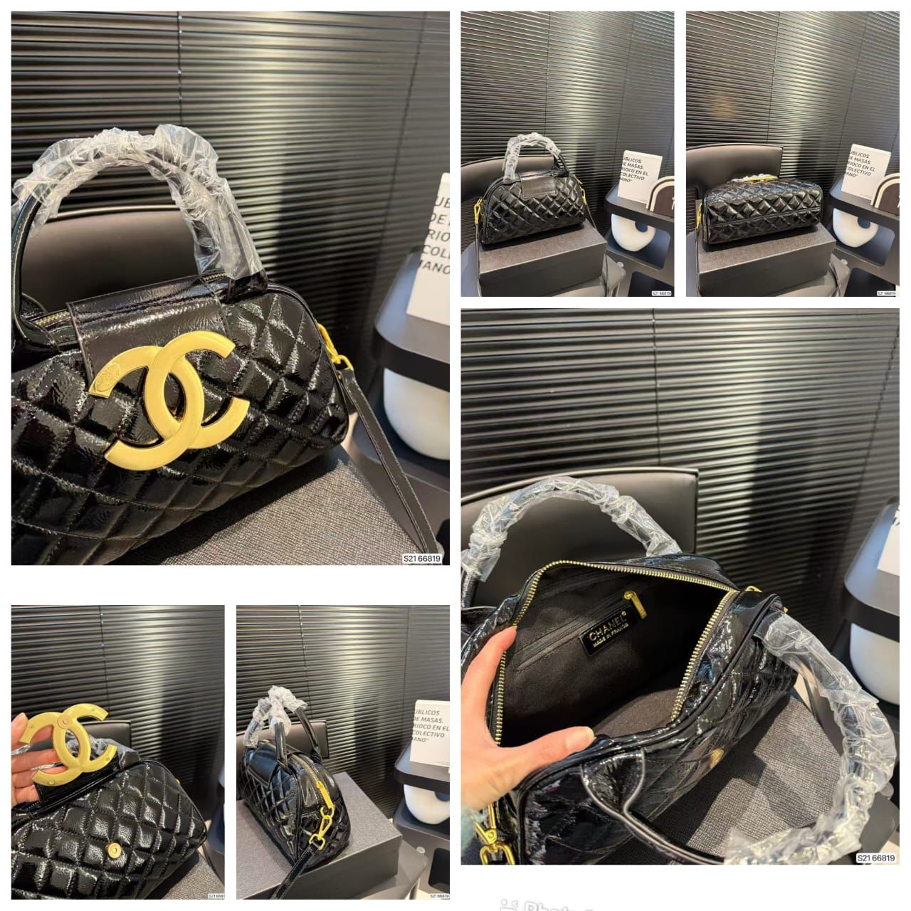 Black quilted Chanel Women’s Large Capacity Fashion Handbag 