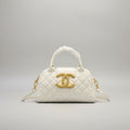 White quilted Chanel Women’s Large Capacity Fashion Handbag 