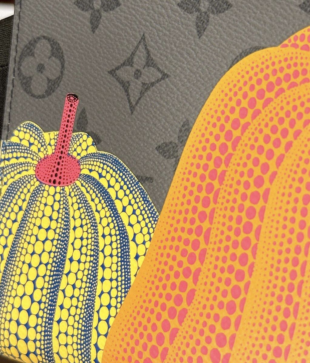 Louis Vuitton Unisex Reverse Pochette Colorful pumpkins with a patterned background