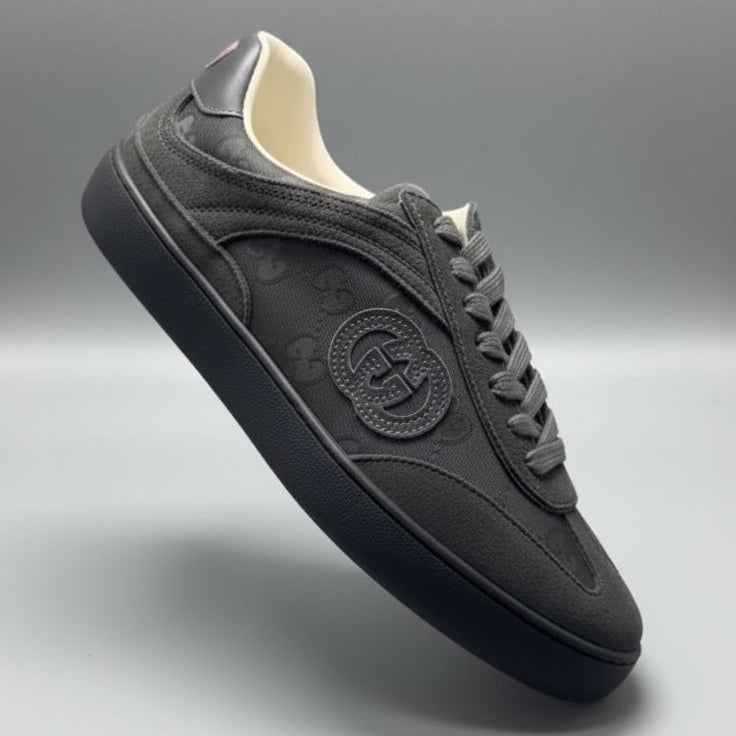 Grey Gucci G75 Suede Men Sneakers